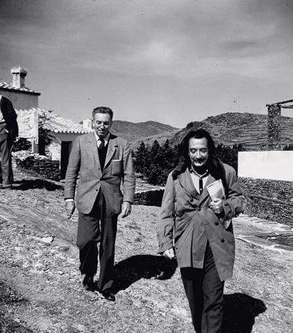Salvador ٲí and Walt Disney at ٲí’s home in Port Lligat, Spain 1957