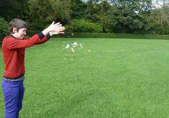 Sarah letting her letters go in the wind © Tate