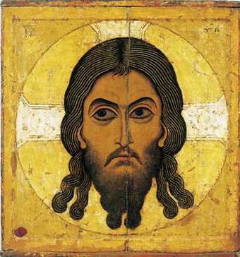 Saviour-Not-Made-By-Human-Hands Russian icon from Novgorod c.11th century