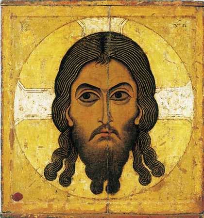 Saviour-Not-Made-By-Human-Hands Russian icon from Novgorod c.11th century