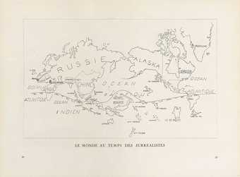 An image of a map at the time of the surrealists