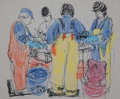 Scallop Workers Sally Booth