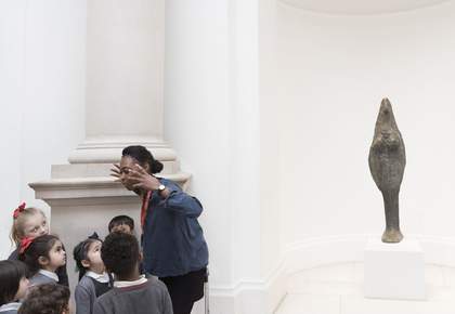 A child in a workshop at Tate Britain