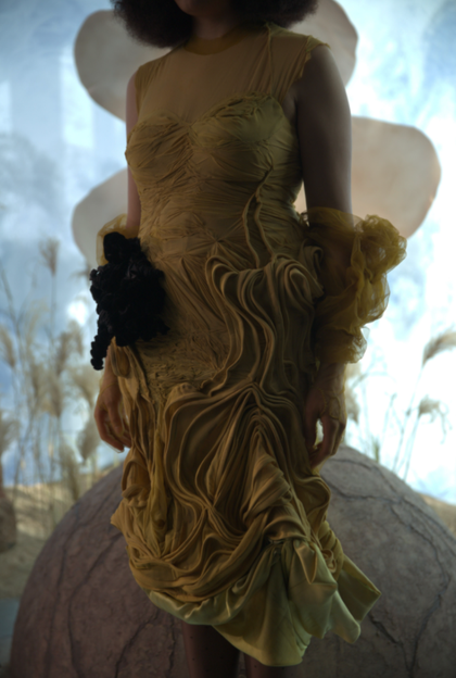 Photograph of a yellow dress