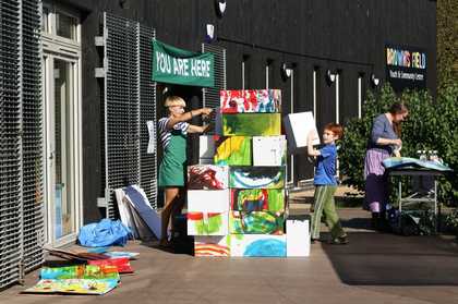 Artist Isabella Martin with her project You Are Here