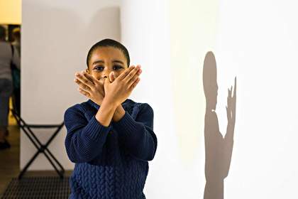 boy shadow puppet