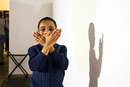 boy shadow puppet