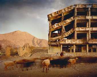 Simon Norfolk Bullet-scarred apartment building 2003