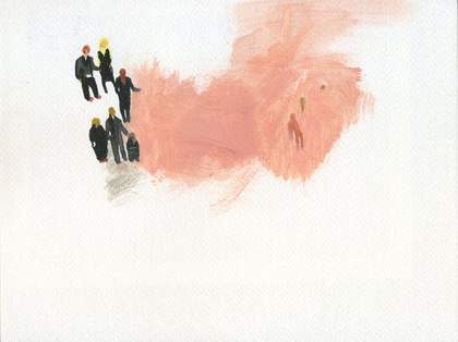 Siniša Ilić, Sightseeing 2 2013; watercolour on white paper