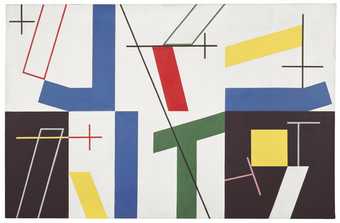 Sophie Taeuber-Arp Six Spaces with Four Small Crosses 1932. Oil paint and graphite on canvas 65 × 100. Kunstmuseum Bern. Gift of Marguerite Arp-Hagenbach