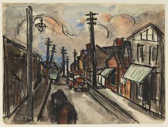 Josef Herman Sketch of street