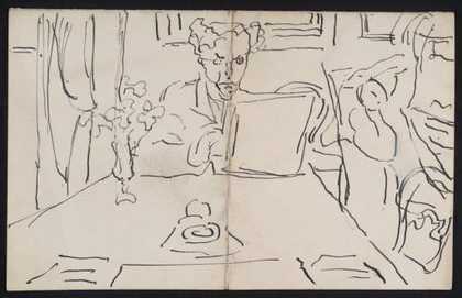 Sketch of Roger Fry by Vanessa Bell