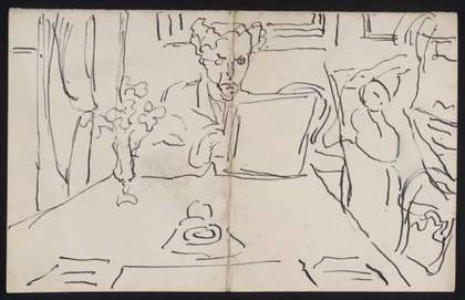 Sketch of Roger Fry by Vanessa Bell