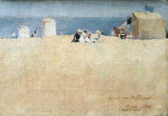 Stanhome Forbes Detail Beach Scene St Ives 1886
