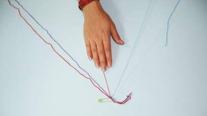Photograph of bracelet activity