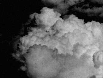 White material that looks like a cloud or the aftermath of an explosion.