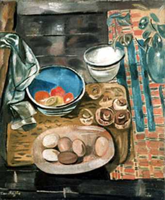 Frances Hodgkins Still Life with Eggs and Mushrooms
