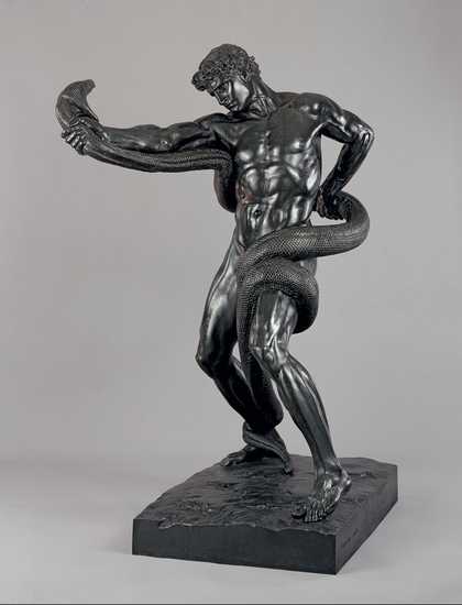Frederic, Lord Leighton, An Athlete Wrestling with a Python 1877