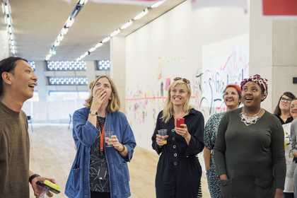 A group of teachers having a conversation