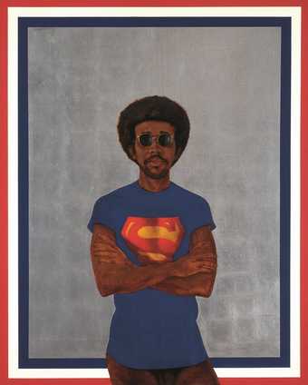 Barkley Hendricks, Icon for My Man Superman (Superman Never Saved any Black People--Bobby Seale), 1969. Oil, acrylic and aluminium leaf on linen canvas, 1511.3 x 1219.2 mm