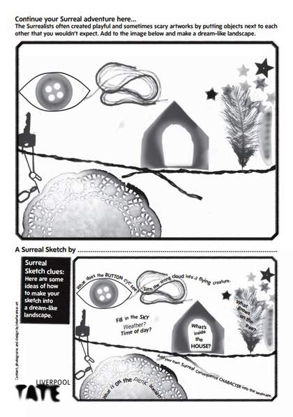 Surreal Story activity sheet page 2