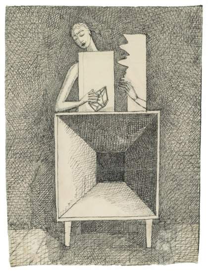Alberto Giacometti Surrealist Composition c. 1933 © The Estate of Alberto Giacometti (Fondation Giacometti, Paris and ADAGP, Paris), licensed in the UK by ACS and DACS, London 2017