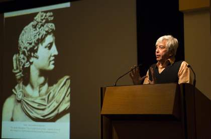Black Subject symposium - projection of sculpture