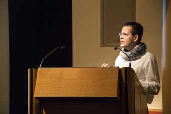 Black Subject symposium - talking at the stand 