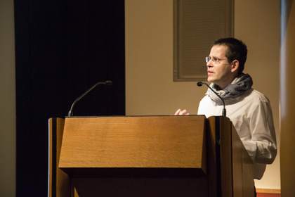 Black Subject symposium - talking at the stand