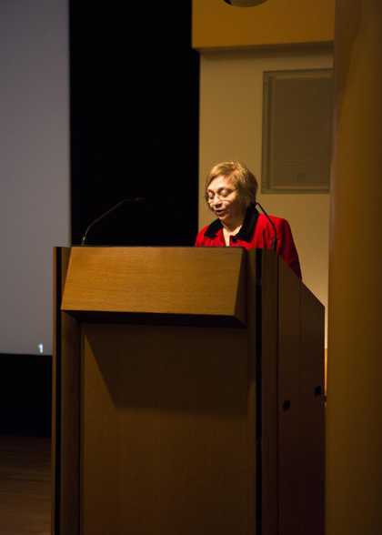 Black Subject symposium talking at the stand