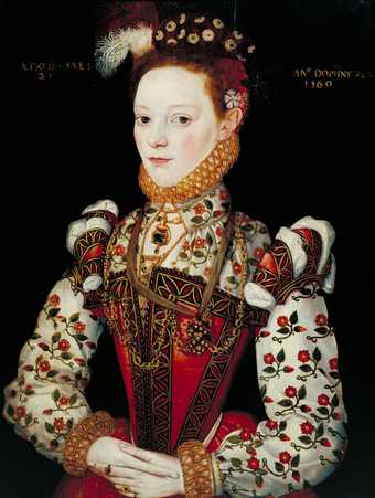 British School 16th Century A Young Lady Aged 21, Possibly Helena Snakenborg, Later Marchioness of Northampton 1569 Oil paint on panel 632 x 482 mm T00400