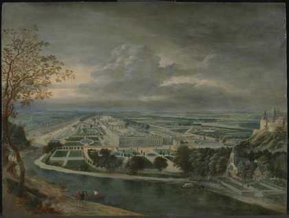 Jan Griffier the Elder c.1645‒1718 View of Hampton Court Palace c.1700 Oil paint on panel 381 x 505 mm T00408