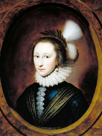 Cornelius Johnson 1593 -1661 Portrait of Susanna Temple, later Lady Lister 1620 Oil paint on panel 678 x 515 mm T03250 