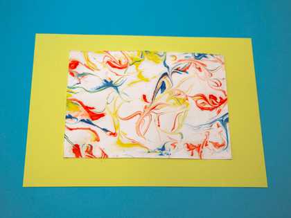 A piece of marbled paper