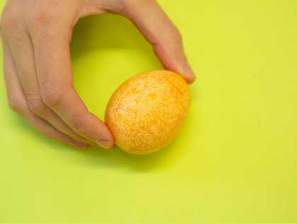 yellow speckled egg