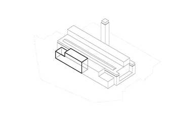 Architectural concept drawing showing the location of the unused switch stations at Tate Modern