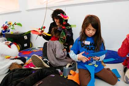 Photograph of family event at Tate St Ives