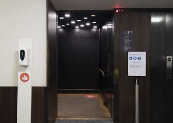 entrance to the lift.