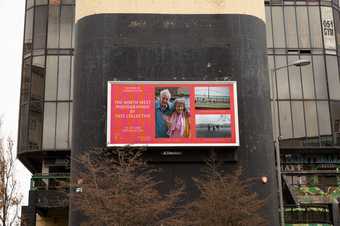photograph of Tate Collective billboard with photograph responses 
