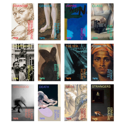 A series of book covers with artworks on them and titles such as 'empire' and 'class'