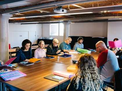 Participants during a workshop at Tate Liverpool