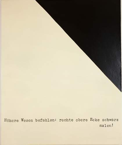 Sigmar Polke, 'Higher Beings Command: Paint the Upper Right Hand Corner Black!' 1969