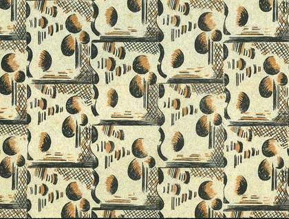 Paul Nash design published in A Specimen Book of Pattern Papers Designed for and in Use at the Curwen Press, 1928