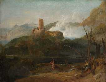 J.M.W.Turner Mountain Scene with Castle, Probably Martigny c.1802–3
