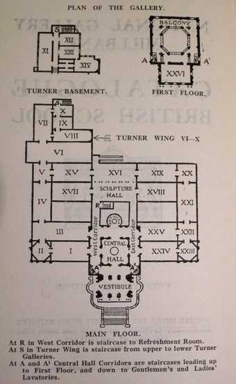 Plan of Tate Gallery in 1924