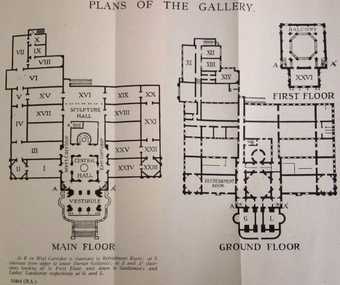 Plan of Tate Gallery in 1914