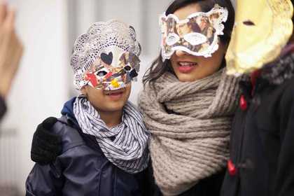 Children at a Tate Millbank community project event