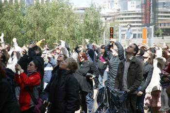 Trisha Brown, Man Walking Down the Side of a Building 1970
