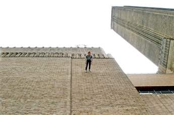 Trisha Brown, Man Walking Down the Side of a Building 1970