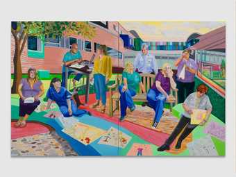 Team Time Storytelling, Alder Hey Children’s Hospital Emergency Department, Covid Pandemic 2020 Oil paint on canvas